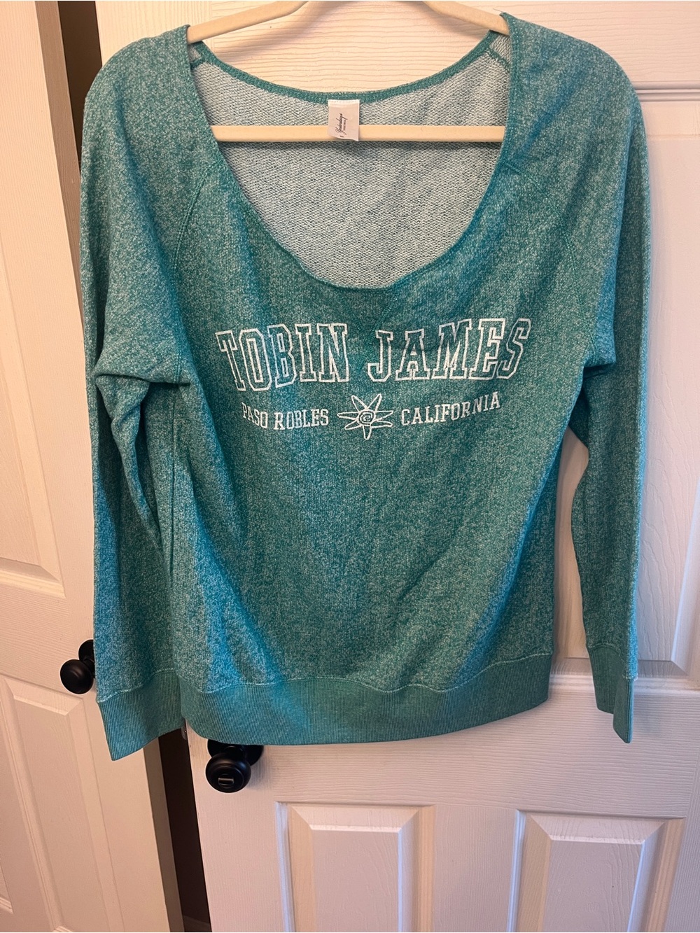 Tobin James Teal Pullover lightweight Teal Sweatshirt. XL